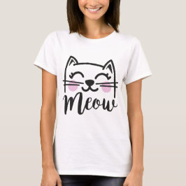 Camiseta Meaw o Gato Brincalhão