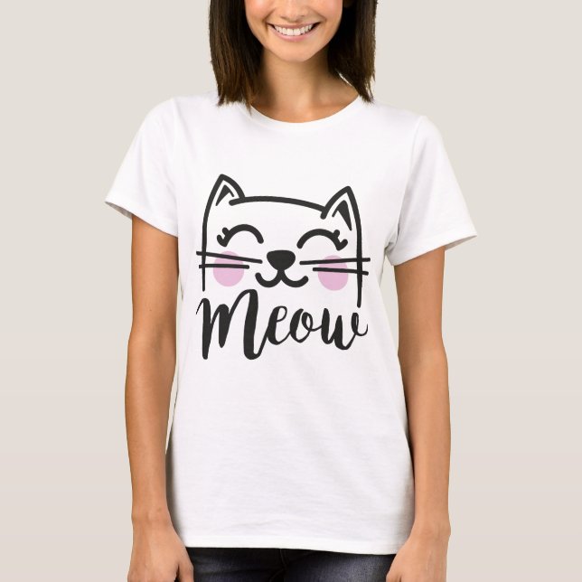 Camiseta Meaw the Playful Cat (Frente)