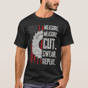 Camiseta Meça-a-gota repetitiva entalando madeira para o Ha