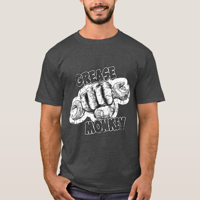 Camiseta Mecânica automática da chave inglesa graxa TSirt (Frente)
