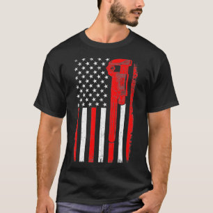 Camiseta Mecânica CNC Mecânica Ferramentas EUA Flag Handy