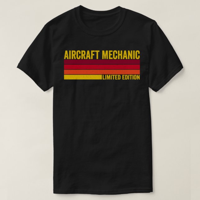 Camiseta Mecânica da aeronave (Frente do Design)