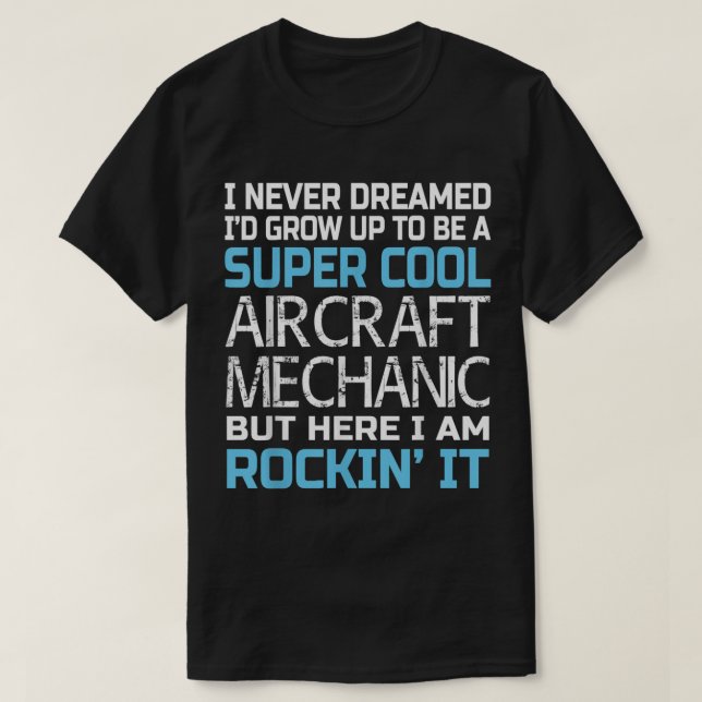 Camiseta Mecânica da aeronave (Frente do Design)