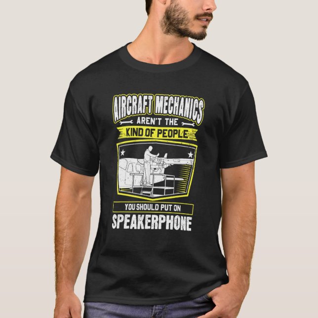 Camiseta Mecânica da aeronave de alta voz (Frente)