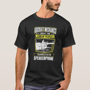 Camiseta Mecânica da aeronave de alta voz
