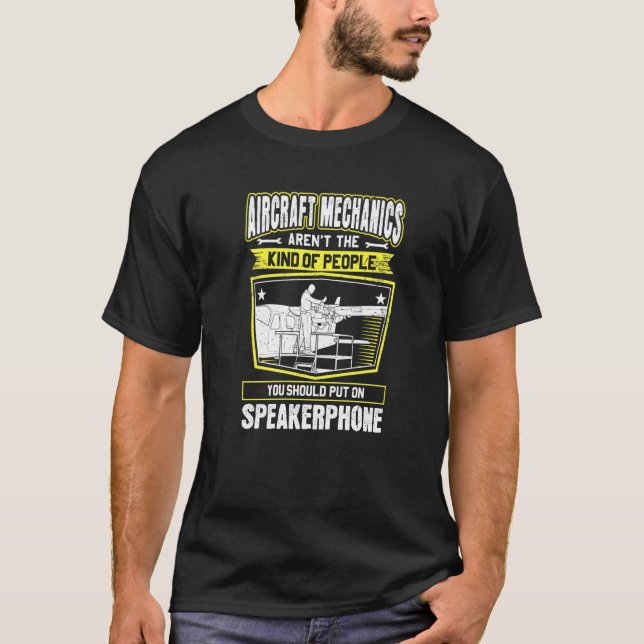 Camiseta Mecânica da aeronave de alta voz (Frente)