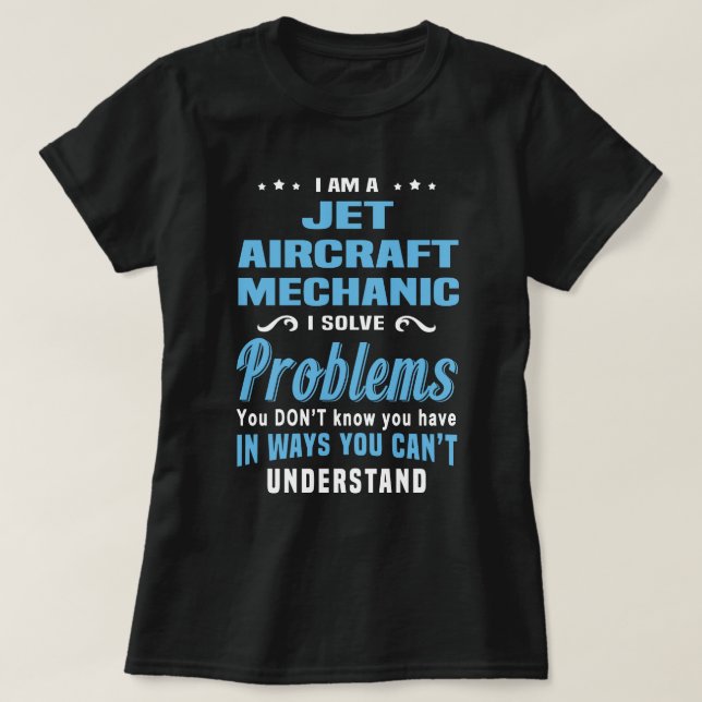 Camiseta Mecânica da aeronave de jato (Frente do Design)