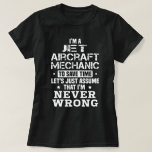 Camiseta Mecânica da aeronave de jato