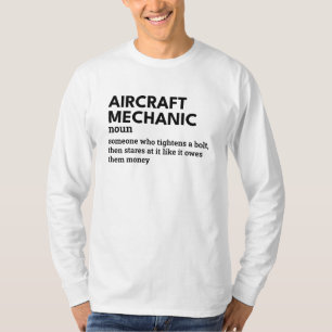 Camiseta Mecânica da aeronave - Definição de Funny Qualific