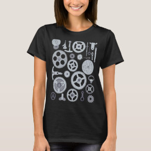 Camiseta Mecânica da Roda Dentada do Relógio do CogWheel