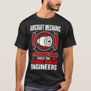 Camiseta Mecânica De Aeronaves Corrige Erros Por Engenheir