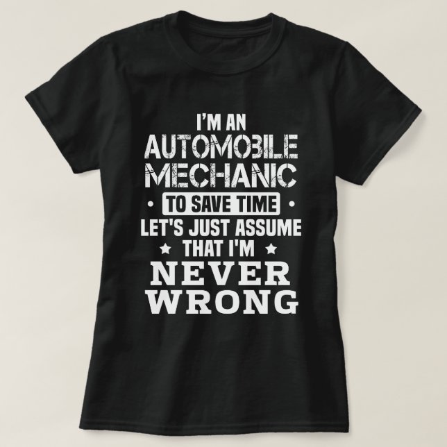 Camiseta Mecânica de automóveis (Frente do Design)