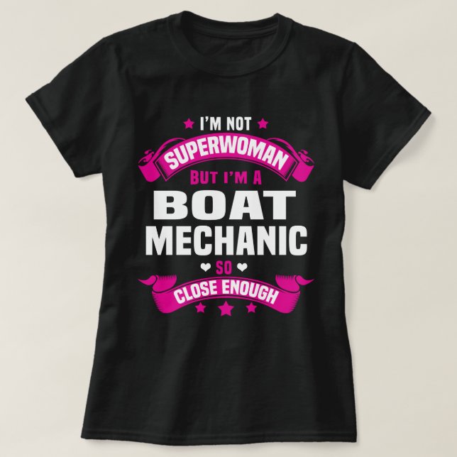 Camiseta Mecânica de barcos (Frente do Design)
