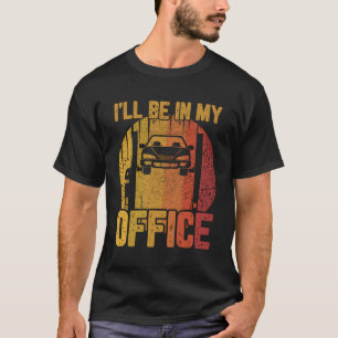 Camiseta Mecânica De Carro De Cara Eu Estarei No Meu Escrit