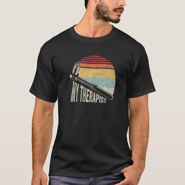 Camiseta Mecânica de Corrida Automática de Carro Engraçado  (Frente)