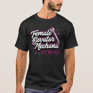 Camiseta Mecânica de Elevador Feminina Sim Nós Existimos Me