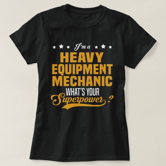 Camiseta Mecânica de equipamento pesado (Frente do Design)