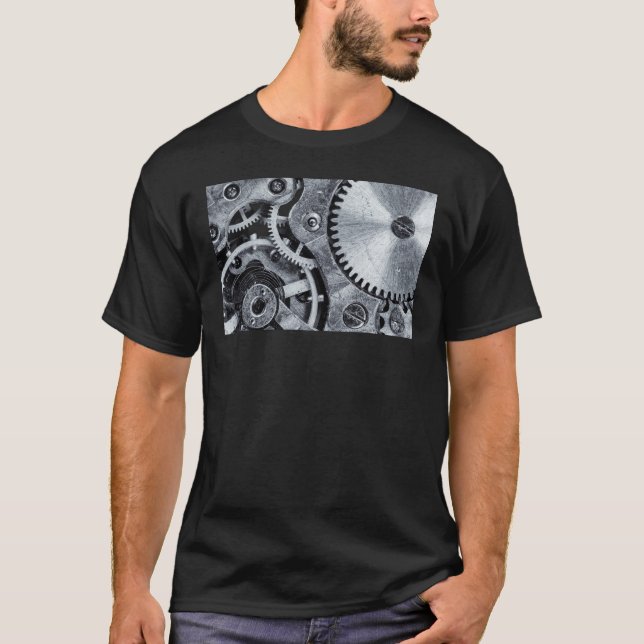 Camiseta Mecânica de Peças de Relógio (Frente)