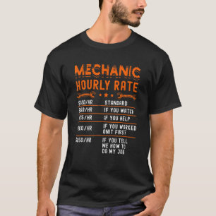 Camiseta Mecânica de Tarifa Horária Mostra Automóvel Engraç