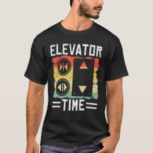 Camiseta Mecânica do Técnico de Tempo do Elevador Retroativ