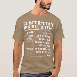 Camiseta Mecânica Elétrica Engraçada Por Taxa Horária Eletr