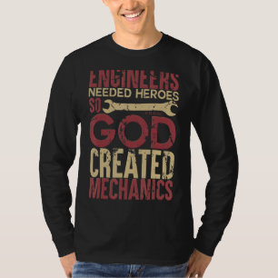 Camiseta Mecânica, Engenheiros de safra precisam de mecânic