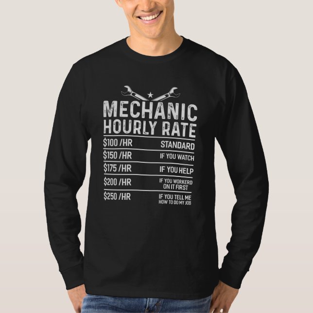 Camiseta Mecânica Funny Mechanical Workshop Idea Dotada (Frente)