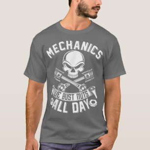 Camiseta Mecânica - Loucos de busto do carro o dia todo - C