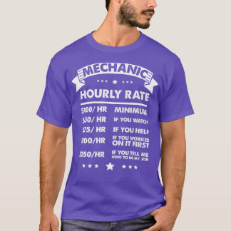 Camiseta Mecânica Mecânica das Taxas Horárias Engraçadas