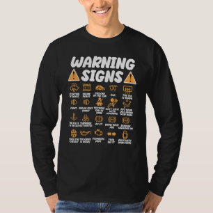 Camiseta Mecânica Mecânica Sinais de Advertência Motorist