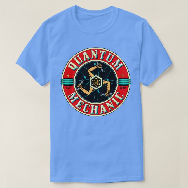 CAMISETA MECÂNICA QUÂNTICA (Frente do Design)