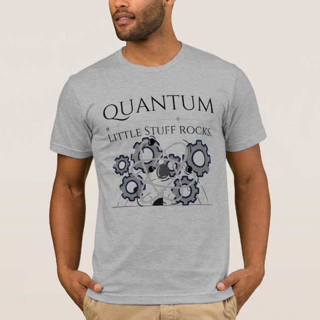 Camiseta Mecânica Quântica, cinzas de luz (Frente)
