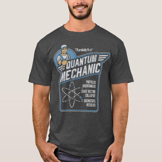 Camiseta Mecânica Quântica Funny Subatômica Física Subatômi (Frente)
