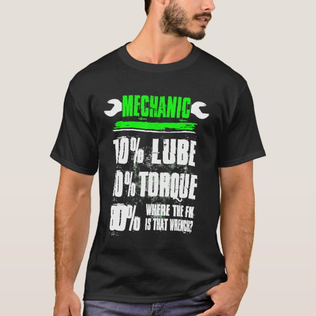 Camiseta Mecânico 10 Lubrificantes 10 Binários Mecânico Aut (Frente)