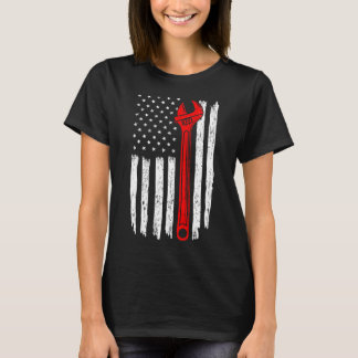 Camiseta Mecânico Automotivo Dia da Independência Patriótic