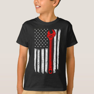 Camiseta Mecânico Automotivo Dia da Independência Patriótic