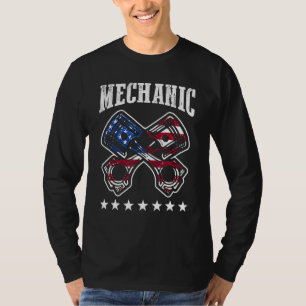 Camiseta Mecânico Automotivo Patriota 4 De Julho Bandeira A