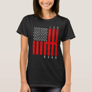 Camiseta Mecânico Bandeira dos EUA Tuning Amante de Carros