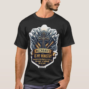 Camiseta Mecânico Cristão Mecânica é Meu Ministério Bíblia