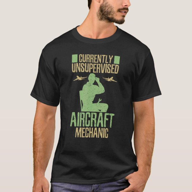 Camiseta Mecânico da aeronave engenheiro-técnica (Frente)