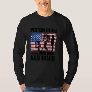 Camiseta Mecânico da Bandeira Americana 4 de Julho Hastes d