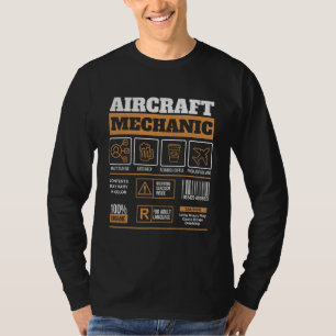 Camiseta Mecânico de Aeronaves Técnico de Aviação Mecânico