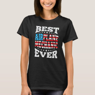Camiseta Mecânico de Avião 4 de Julho EUA Americano