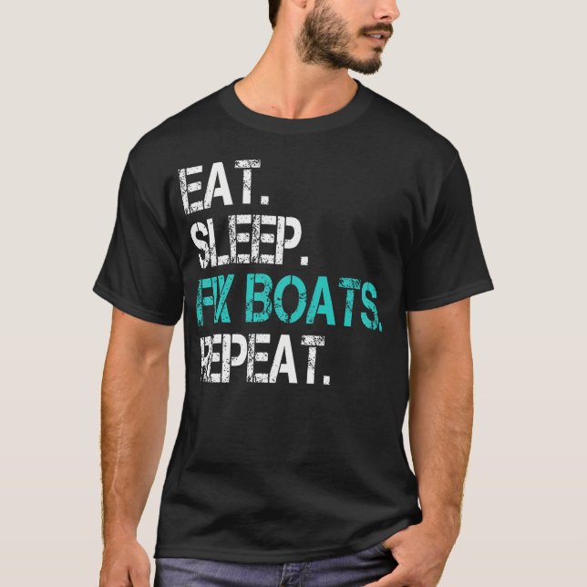 Camiseta Mecânico De Barco Sarcástico Come Dormir Consertar (Frente)