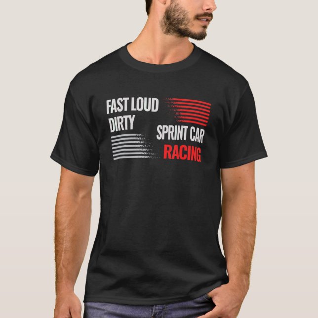 Camiseta Mecânico de Carro de Sprint de Corrida de Garagem  (Frente)