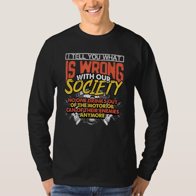 Camiseta Mecânico de Diesel Consertando Carro Eu Digo o Que (Frente)
