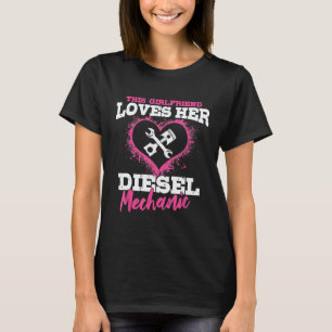 Camiseta Mecânico de Diesel  Esposa Namorada Amo Meu Mecâni