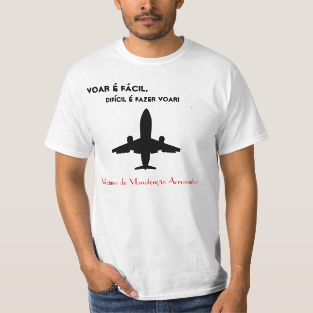 Camiseta Mecânico de Manutenção Avião (Frente)