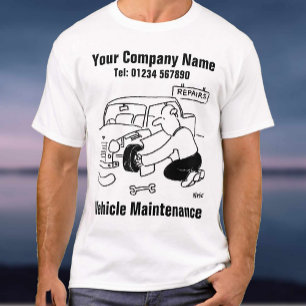 Camiseta Mecânico de manutenção do veículo de garagem