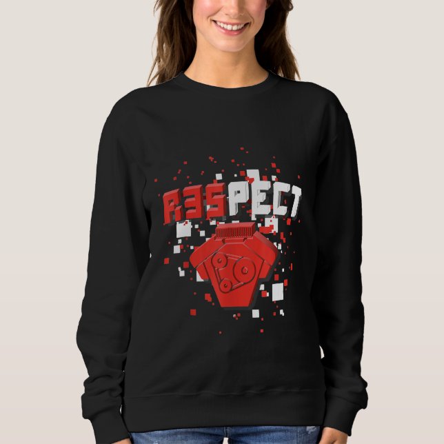 Camiseta Mecânico de píxeis de potência do motor automotivo (Frente)